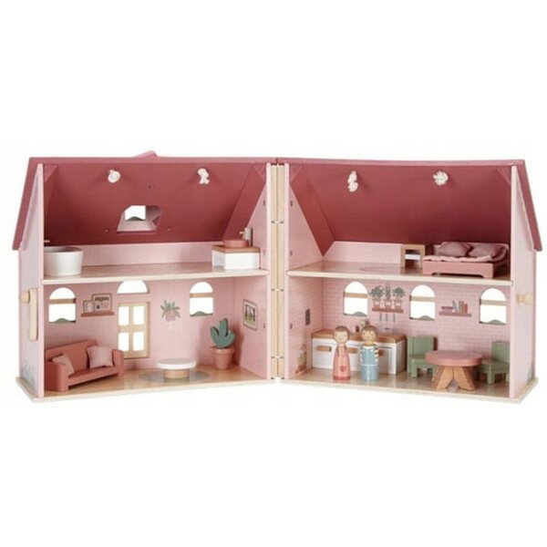 Little Dutch Puppenhaus aus FSC-Holz mit Möbeln und Zubehör, 27,5 cm