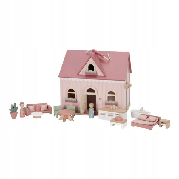 Little Dutch Puppenhaus aus FSC-Holz mit Möbeln und Zubehör, 27,5 cm