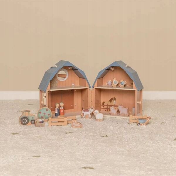 Little Dutch Bauernhaus aus Holz mit 13 Figuren für Kinder ab 3 Jahren