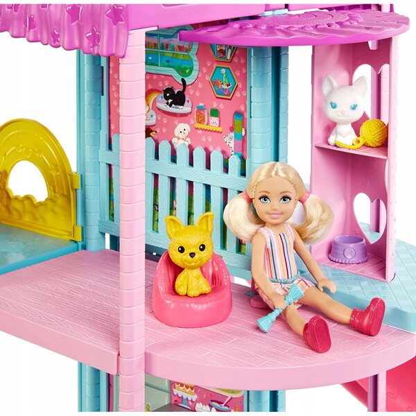 Casetta Barbie Chelsea da 48 cm con tre livelli e accessori