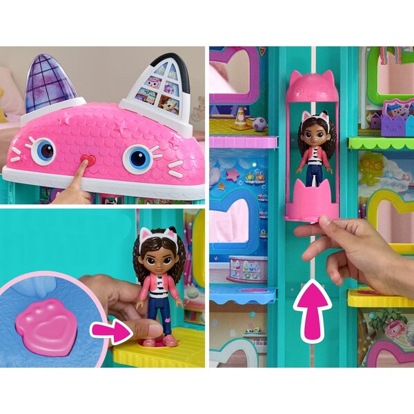 Interattivo Spin Master Cat House Gabi's House 60 cm con effetti sonori e luminosi