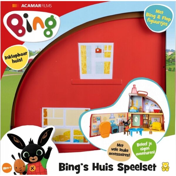 Bing Rabbits Haus mit Figuren und Zubehör – Spielset für Kinder
