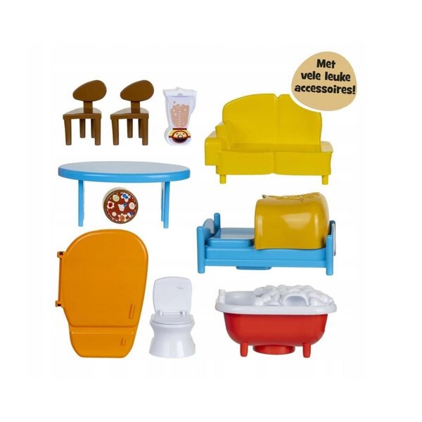 Bing Rabbits Haus mit Figuren und Zubehör – Spielset für Kinder