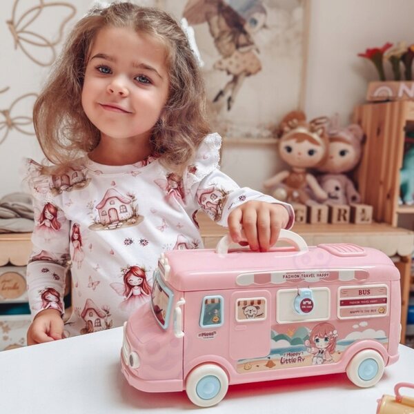 Kamper 2 in 1 XXL für Puppen mit Zubehör und Woopie-Figur, Lernspiel ab 3 Jahren