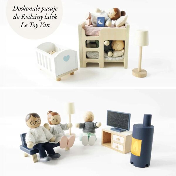 Holzmöbel-Set für Le Toy Van Puppenhaus, 35-teilig