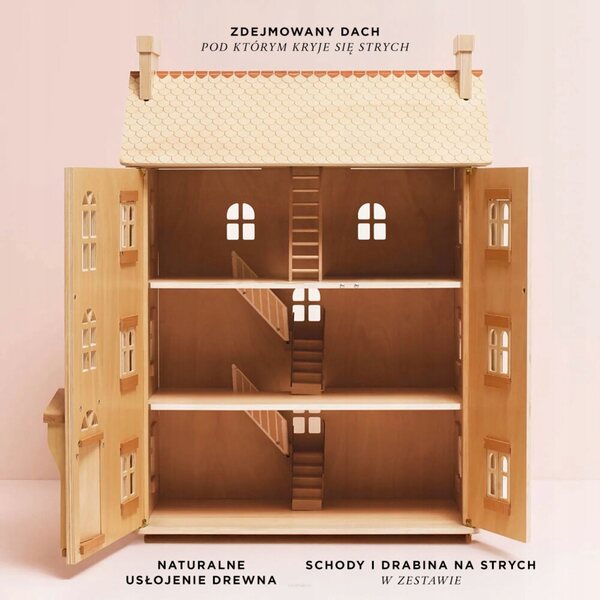 Puppenhaus aus FSC® Naturholz, Le Toy Van Puppenhaus 4 Etagen