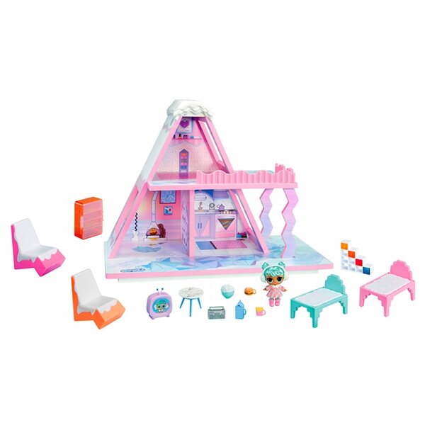 LOL Casa delle bambole SURPRISE Winter Snow Chalet con accessori per bambini 4+