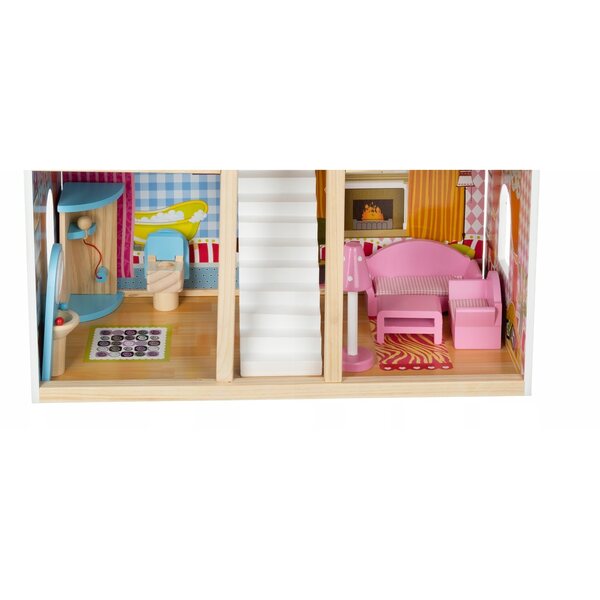 Kruzzel 11251: Casa delle Bambole in Legno XXL con LED e Piscina Inclusa