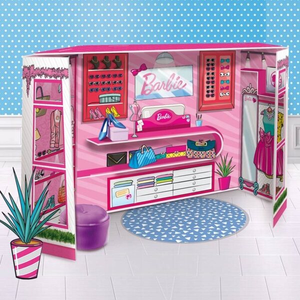 Barbie Fashion Boutique mit Puppe und Zubehör, kreatives Spielset für Kinder ab 6 Jahren