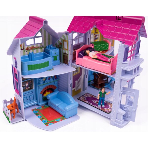 Cottage per bambole LandToys Multi Angle con 6 stanze e arredi in valigia