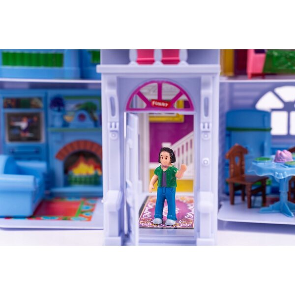 Cottage per bambole LandToys Multi Angle con 6 stanze e arredi in valigia