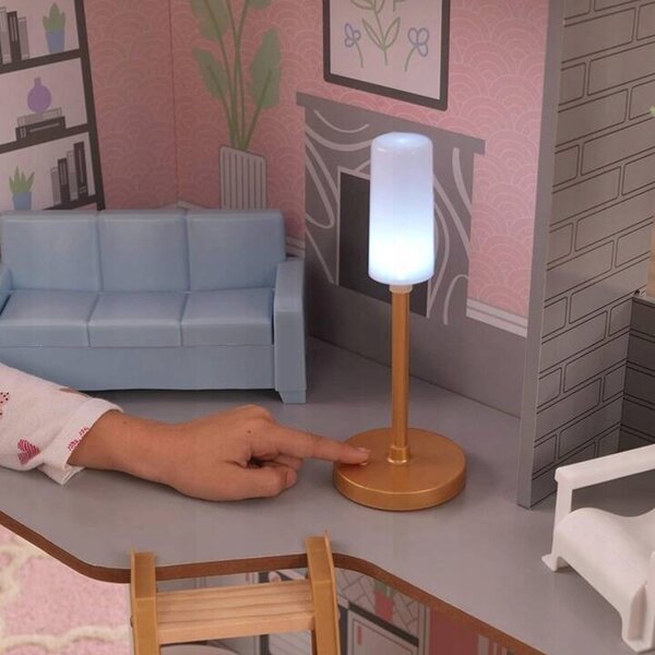 KidKraft Grande Casetta in Legno per Bambole con Mobili e Luci per Bambini 3+