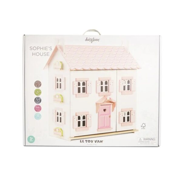 Le Toy Van Sophies Haus: Dreistöckiges Puppenhaus aus Holz, 67 cm