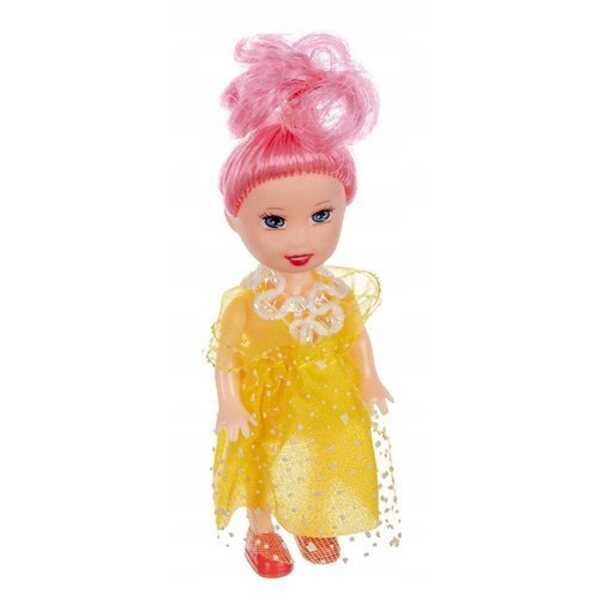Casa delle bambole rosa LandToys con 3 piani e mobili, 65 cm