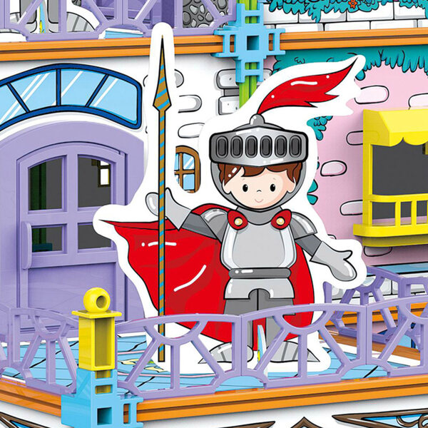 Casetta in cartone per colorare il Castello della Principessa - giocattolo creativo fai da te per bambini