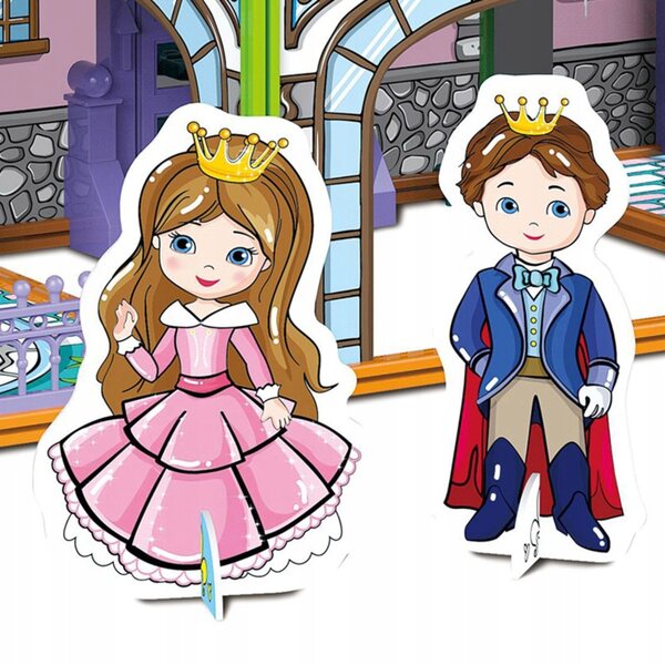 Casetta in cartone per colorare il Castello della Principessa - giocattolo creativo fai da te per bambini