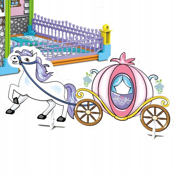 Casetta in cartone per colorare il Castello della Principessa - giocattolo creativo fai da te per bambini