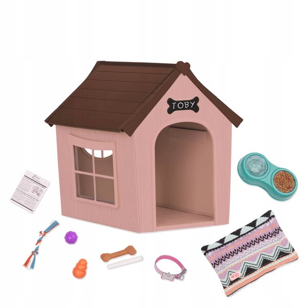 Buda für Hunde mit Zubehör Puppy House Our Generation Komplettset 26x26x22 cm