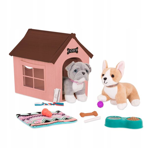 Buda für Hunde mit Zubehör Puppy House Our Generation Komplettset 26x26x22 cm