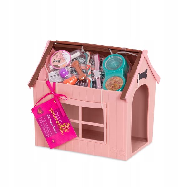 Buda für Hunde mit Zubehör Puppy House Our Generation Komplettset 26x26x22 cm