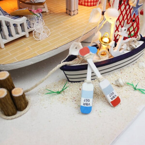 Puppenhaus Habarri 01 Miniatur mit LED, 22 cm, Geschichte des Meeres