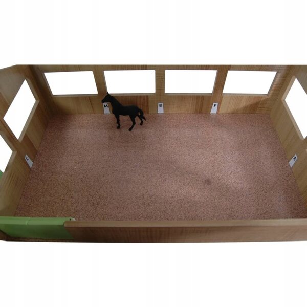 Kids Globe Stalla in legno 3 box e arena 1:32 per amanti dei cavalli