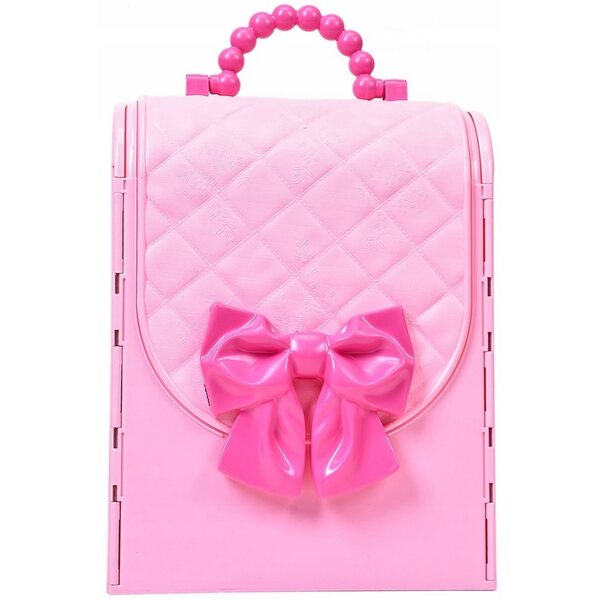 Casa delle bambole Nicola Toys Valigia rosa da 40 cm con mobili e accessori
