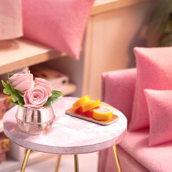 Miniatura Casa in Legno DIY con LED e Arredamento per Bambine 7+ Anni