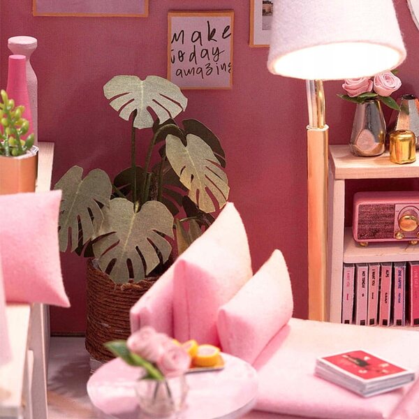 Miniatura Casa in Legno DIY con LED e Arredamento per Bambine 7+ Anni