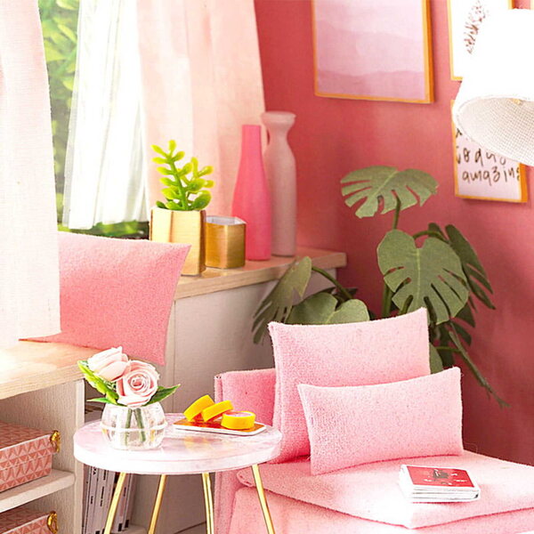 Miniatura Casa in Legno DIY con LED e Arredamento per Bambine 7+ Anni