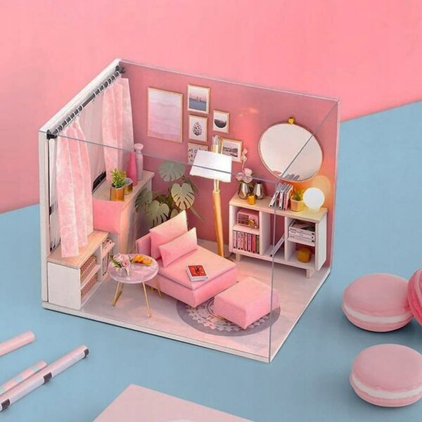 Miniatura Casa in Legno DIY con LED e Arredamento per Bambine 7+ Anni