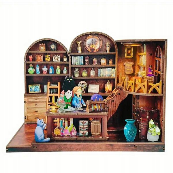 Harry Potter Miniaturowy domek Book Nook Komnata czarów i eliksirów
