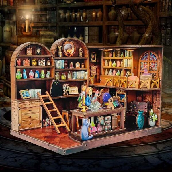 Harry Potter Miniaturowy domek Book Nook Komnata czarów i eliksirów
