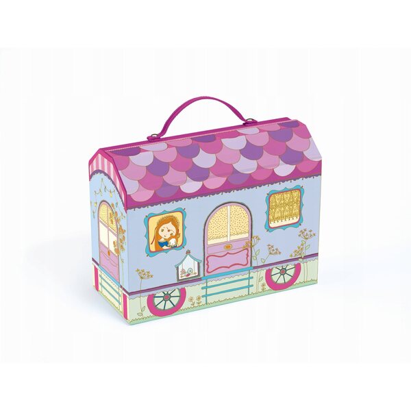 DJECO Casa valigia con bambole Bluchka & Indie giocattolo per bambini 4+