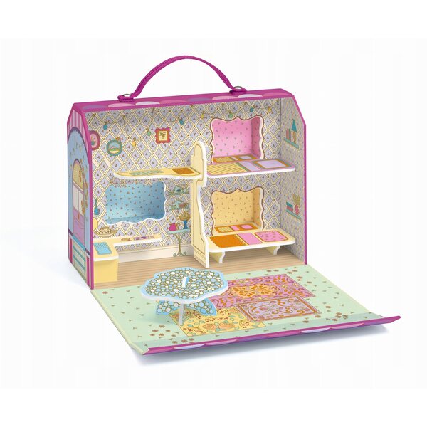 DJECO Casa valigia con bambole Bluchka & Indie giocattolo per bambini 4+