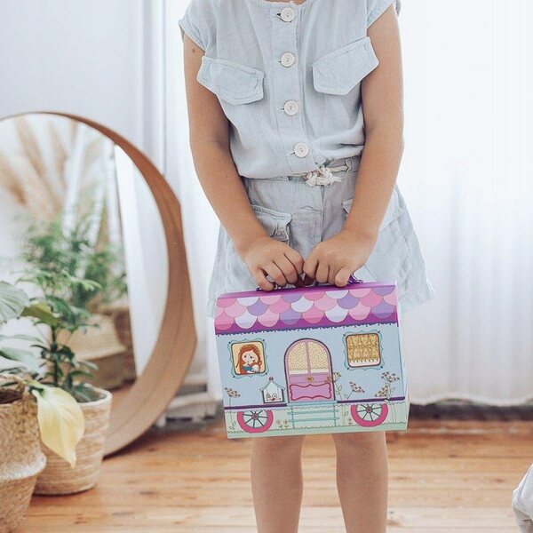 DJECO Casa valigia con bambole Bluchka & Indie giocattolo per bambini 4+