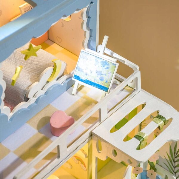 Habarri Frühlingserwachen Puppenhaus – DIY Miniatur-Holzmodell