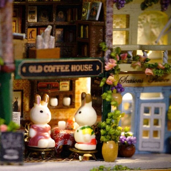 Miniatura Casa da Montare Uliczka in Dorset Inghilterra con LED Inclusi