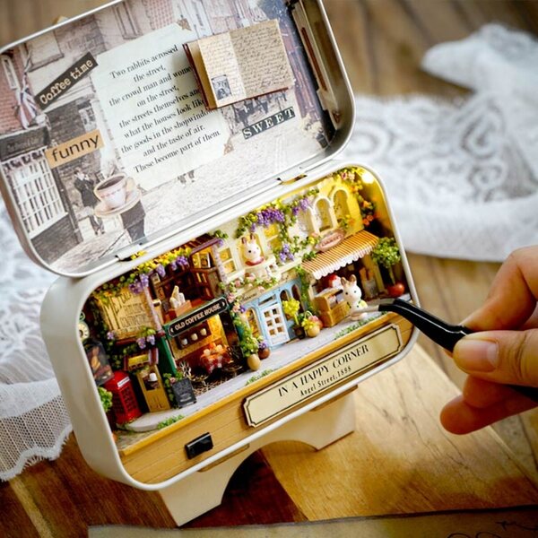 Miniatura Casa da Montare Uliczka in Dorset Inghilterra con LED Inclusi