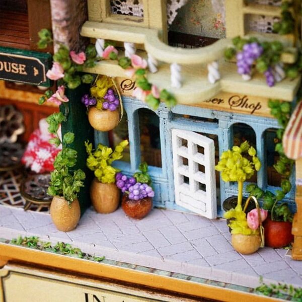 Miniatura Casa da Montare Uliczka in Dorset Inghilterra con LED Inclusi