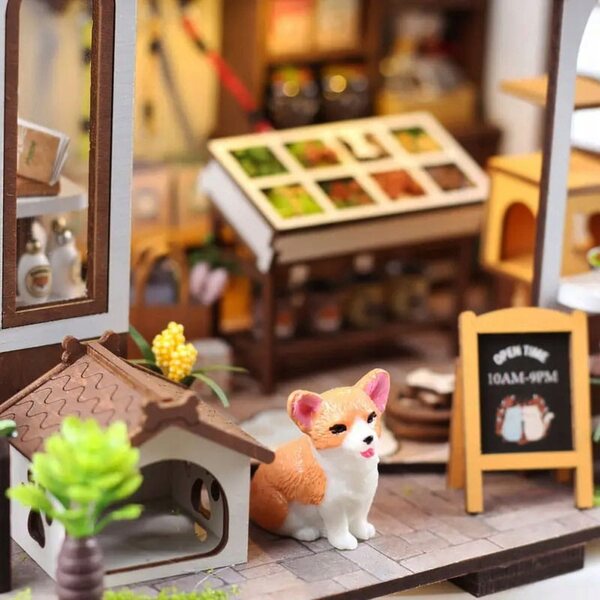 Habarri-Puppenhaus, 15 cm, DIY-Tierhandlung aus Holz