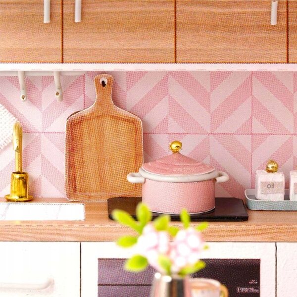 Miniatura casa Cosmpolitana Copenaghen con illuminazione LED – rosa lifestyle