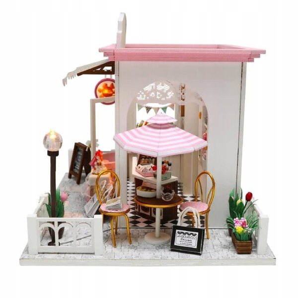 Casa per bambole Habarri DIY 16 cm con luci LED per bambini 7+