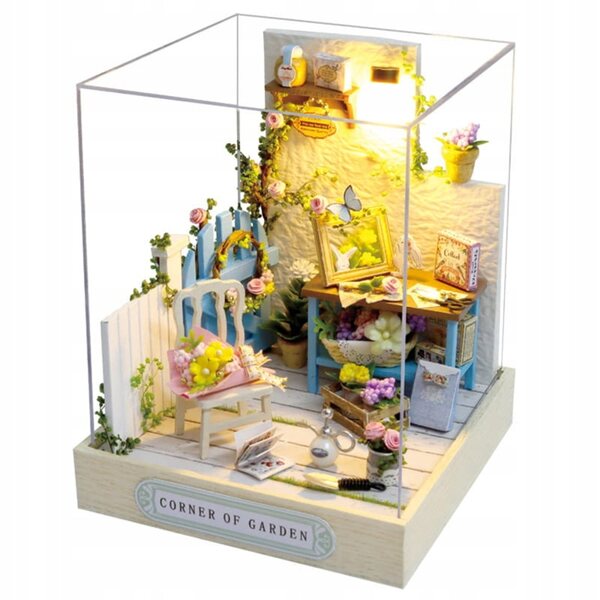 Dollhouse Habarri Miniatura Giardino Segreto con Luci LED, 7+ Anni