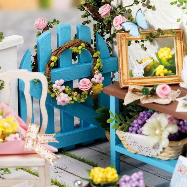 Dollhouse Habarri Miniatura Giardino Segreto con Luci LED, 7+ Anni
