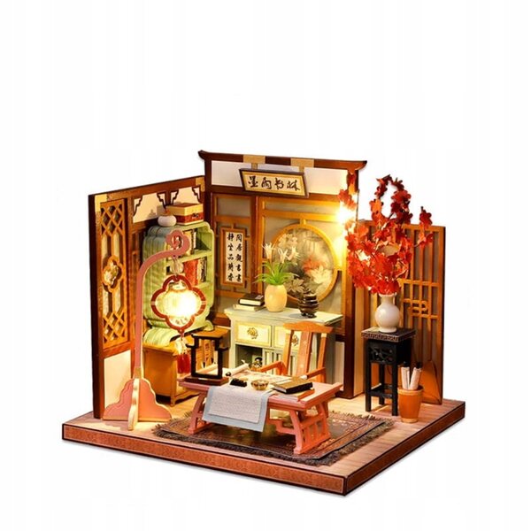 Miniatura Casa Mistica in Legno con LED e Design Asiatico - Hobby e Collezione