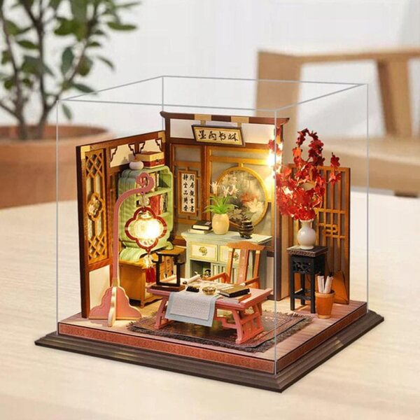 Miniatura Casa Mistica in Legno con LED e Design Asiatico - Hobby e Collezione