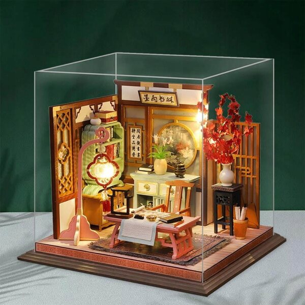 Miniatura Casa Mistica in Legno con LED e Design Asiatico - Hobby e Collezione