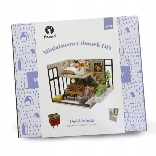 Dollhouse fai-da-te Habarri 15 cm con luci LED - Miniatura in legno per bambini 7+
