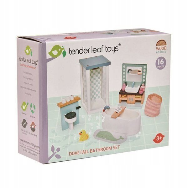 Tender Leaf Toys Ξύλινο Έπιπλο Κουκλόσπιτου - Πλήρες Μπάνιο